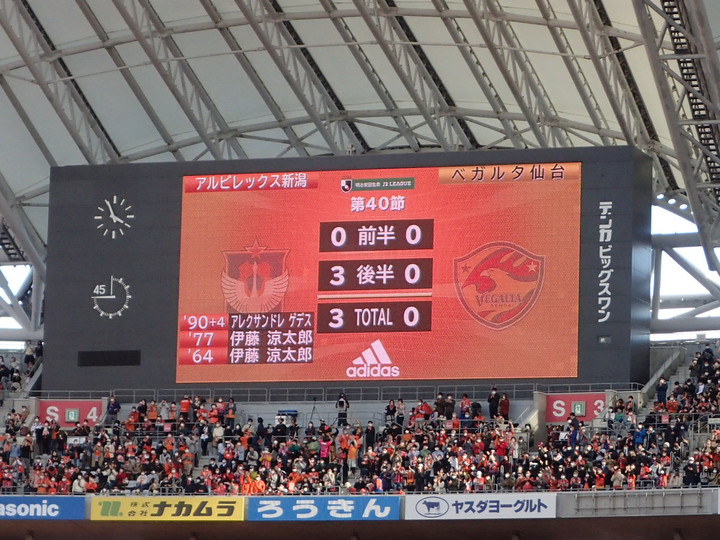 ビッグスワンスタジアム : 試合結果（J1昇格）